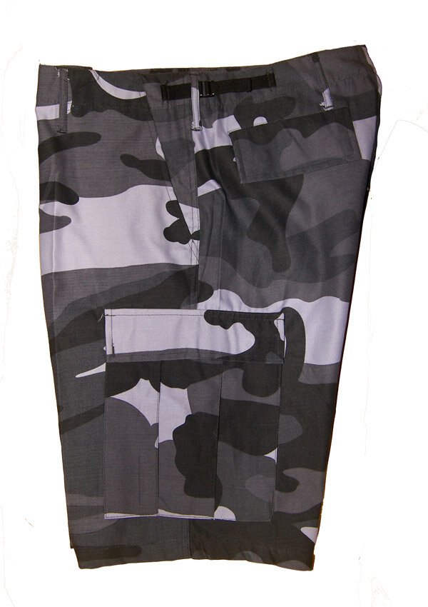 PANTALON CORTO COMBAT CAMUFLAJE AZULADO